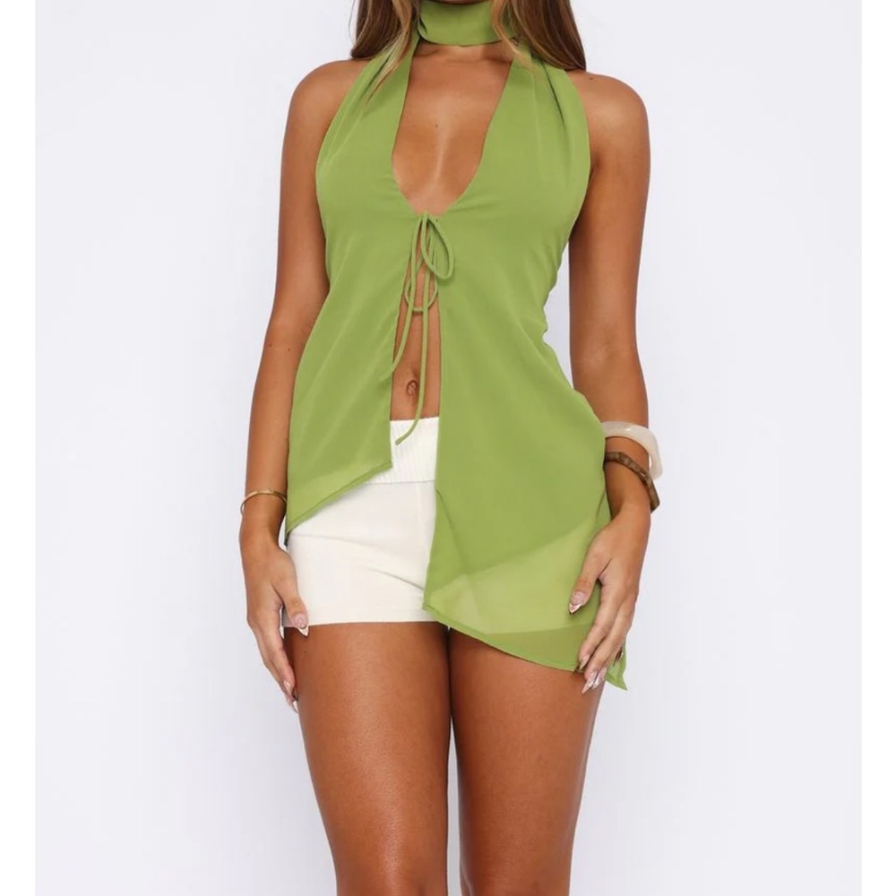 NWT White Fox Boutique Green Top